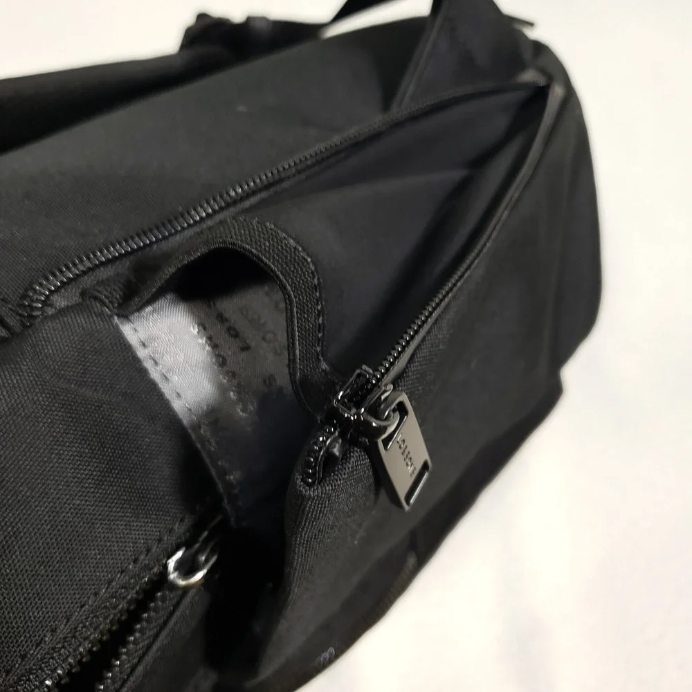 Lo and Sons Hanover Supreme Backpack Black Waxed Poly 16